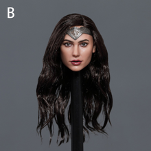 1/6 Female Figure Accessory Heroine Gal Gadot Hair Planted Head Heroine Head Sculpt Carved Model In Stock 2024 - buy cheap