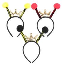 Faixa de cabeça formato de antena para crianças e adultos, abelha ant, ladybug, formato de bola, cabelo, presente de natal para vestido de festa 2024 - compre barato