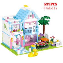 Amigos série meninas villa casa rosa blocos de construção amigos figuras tijolos brinquedos educativos para crianças presentes aniversário 2024 - compre barato