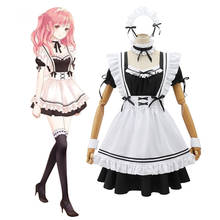 Japanese New Anime Cosplay Black French Maid Dress Outfits Women Loli Gothic Lolita Plus Size Uniform Party Dress Stage Costumes 2024 - buy cheap