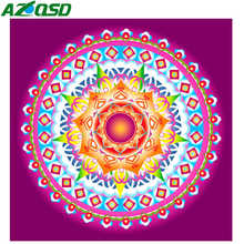 AZQSD-Cuadro de flores con diamantes de imitación, bordado de diamantes de Mandala, mosaico con pantalla completa, decoración del hogar 2024 - compra barato