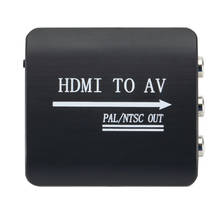 SOONHUA-convertidor HDMI a AV 3RCA, convertidor de 1080P HDTV HDMI a AV CVBS, adaptador de Audio y vídeo, caja convertidora Mini HDMI a AV 2024 - compra barato