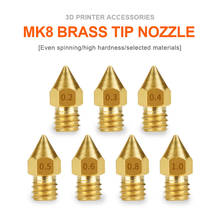 3D Printer Accessories MK8 Brass Nozzle Extruder Print Head Nozzle For 1.75MM Anet A8 Makerbot CR10 CR10S Ender-3 2024 - buy cheap