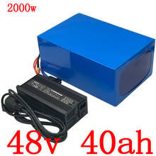 48V 1000W 2000W батарея 48V 40AH батарея для электрического велосипеда 48V 30AH 35AH 40AH батарея для электровелосипеда 48 Вольт литиевая батарея с зарядным устройством 5A 2024 - купить недорого