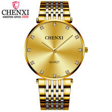 CHENXI-relojes de lujo para parejas, reloj de pulsera de cuarzo de acero inoxidable, resistente al agua, diseño clásico 2024 - compra barato