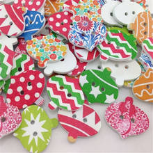 50pcs  Wooden Merry Christmas Buttons Doll Sewing Craft WB181 2024 - buy cheap