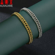 Auxauxme-Pulseras ajustables de acero inoxidable para hombre, cadena de eslabones Pop de 8,5 MM, joyería de alta calidad, envío directo 2024 - compra barato