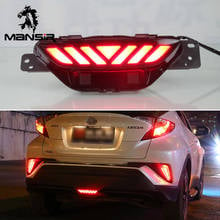 Carro led faróis de nevoeiro traseiro para toyota C-HR chr 2016 2017 2018 correndo pára refletor lâmpada freio reverso luzes 2024 - compre barato