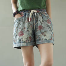 Pantalones cortos de mezclilla para mujer, Shorts rasgados, desgastados, Vintage 2024 - compra barato