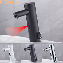 Black Touchless Faucet Bathroom Infrared Motion Sensor Tap Hot Cold Mixer White Grifo Basin Sink Modern Smart Automatic Faucets 2024 - buy cheap