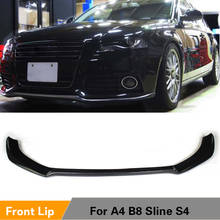 Carbon Fiber Front Bumper Diffuser Lip Spoiler Splitters for Audi A4 B8 S4 Sline Bumper 2009 2010 2011 2012 2024 - buy cheap