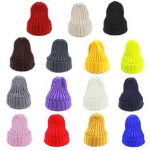 Women Men Winter Chunky Ribbed Knit Pointed Beanie Hat Neon Solid Candy Color Stretchy Outdoor Snow Ski Cuffed Skull Cap Ear War 2024 - buy cheap