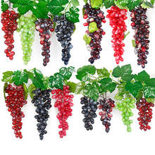 Hanging Artificial Grapes DIY Artificial Fruits Plastic Fake Fruit for Home Garden Decoration Christmas Wedding Party Supplies 2024 - купить недорого