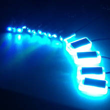 Carro el tira de néon 6m 8m 10m controle de som luz rgb led decorativo auto atmosfera lâmpadas carro luz ambiente 2024 - compre barato