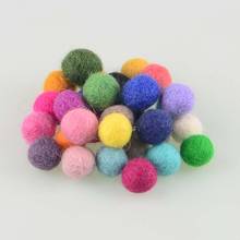 Bolas de feltro 100% lã, bolas de feltro redondas de lã, cores misturadas de pompoms, atacado, 15mm, 10 peças 2024 - compre barato