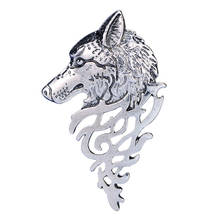 New Wolf Totem Head Brooch Badges Broche Men Rushed Pin Mary Kay Brooches  Suit Badge Retro British Domineering Personality 2024 - buy cheap