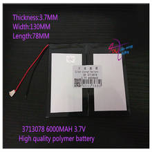 3.7V 6000mAH 3713078 Polymer lithium ion / Li-ion battery for tablet pc mp3 mp4 GPS cell phone speaker 2024 - buy cheap