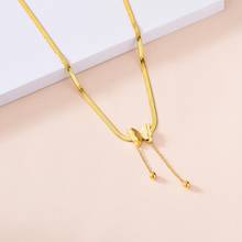 316L Stainless Steel Carving Matte Two-layer Butterfly Choker Charms Snake Bone Chain Necklace For Women Fashion Jewelry SAN361 2024 - buy cheap