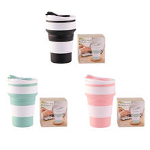 Outdoor Silicone Folding Water Cup With Lid Retractable Travel Mini Coffee Cups Portable Gargle Copa Dropship 2024 - buy cheap