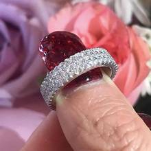Super Flash AAA Zircon Crystal Ring Luxury Wedding Love Engagement Promise Ring for Women Fashion Jewelry Gifts 2024 - buy cheap