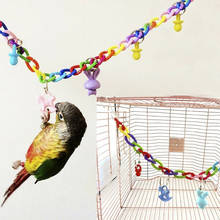 Brinquedo gaiola de papagaio colorida para baloiço, brinquedo para pássaros, papagaio divertido 2024 - compre barato