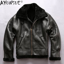 AYUNSUE Winter Jacket Men Clothing Motorcycle Clothes Real Wool Fur Coat Male Genuine Sheepskin Leather Jackets Veste LXR905 2024 - buy cheap