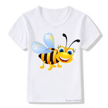Crianças roupas meninos camiseta engraçado pequena abelha impressão gráfica t camisa para meninas verão crianças camisa harajuku de manga curta topos 2024 - compre barato