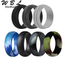 WBL Sport Food Grade FDA Rubber Finger Rings 7pcs/set Hypoallergenic Crossfit Flexible Silicone Ring For Men Women Wedding Rings 2024 - buy cheap