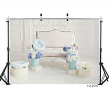 Room Chair Flowers Background For Baby Shower Kids Birthday Party Decorations Portrait Photography Backdrops Photo Studio Props 2024 - buy cheap