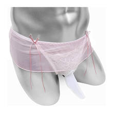 Lace Sissy Gay Hot Erotic Skirted Underwear Sexy Penis Sheath Cock Ring Lingerie Mens Thong Panties Bikini Underpants 2024 - buy cheap