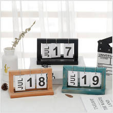 Bloco de calendário vintage, mesa de madeira, página flip, bloco de calendário, planejador, acessórios de decoração permanente de mesa, 1 peça 2024 - compre barato
