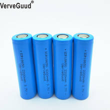 VerveGuud 4 шт. оригинальная реальная емкость 2200 мАч 3,7 в 18650 литий-ионная аккумуляторная батарея для ICR18650-22F фонарик инструменты батареи 2024 - купить недорого