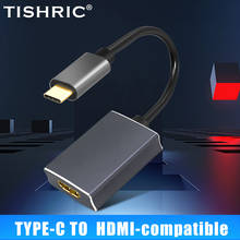TISHRIC-convertidor 4K tipo C a HDMI, Cable adaptador Compatible con USB C, para MacBook/Huawei PC 2024 - compra barato