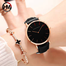 2018 Dropshipping Japan Quartz Movement Uhren Dame Creative Women Watch Clock luxury Black Leather Ladies Watch Reloj Mujer 36mm 2024 - buy cheap