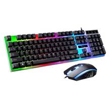 USB Charging Light Keyboard & Mouse Kit Rainbow LED Gaming Equipment For PS4 Xbox One N26 19 Dropship 2024 - buy cheap