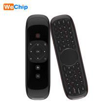 Wechip-teclado sem fio w2 air 2.4g, com touchpad, controle remoto infravermelho, para android, tv box, pc, projetor 2024 - compre barato