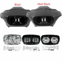 Motorcycle 5.75" Dual LED Headlight Lamp Assembly Kit For Harley Touring Road Glide FLTR 1998-2013 2012 2011 2010 2009 2008 2007 2024 - buy cheap
