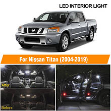 White Car Bulbs LED Interior Map Dome Light Kit For Nissan Titan 2004 2005 2006 2007-2016 2017 2018 2019 License Plate Lamp 2024 - buy cheap