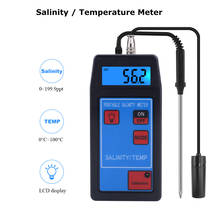Профессиональный измеритель температуры морская вода, аквариум, 2 в 1, измеритель солености, содержание соли, цифровой тестер качества воды 2024 - купить недорого