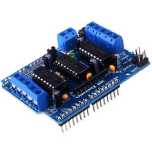 Módulo de accionamiento L293D, protector de Motor, placa de expansión, placa de Motor, placa de Control azul para Arduino UNO 2024 - compra barato