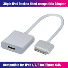 HDMI-compatible HDTV to Dock 30Pin Cable Adapter iPad to Hdmi Converter for iPhone 4 4S iPad 2 3 30Pin AV HDTV Connector Adapter 2024 - buy cheap