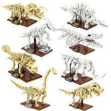 Bloques de construcción de Jurassic World para niños, juguete de ladrillos para armar dinosaurio fósil en 3D, modelo educativo de Museo Jurásico, ideal para regalo 2024 - compra barato
