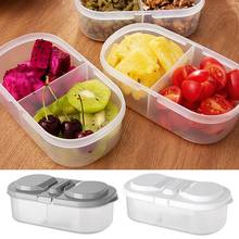 2 Grids Refrigerator Food Storage Box with Buckle Lid Portable Plastic Storage Box for Kitchen Food Storage Container Sealed 2024 - buy cheap
