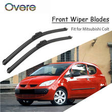 Overe 1Set Rubber Car Front Wiper Blade Kit For Mitsubishi Colt 3 Colt 5 Doors 2012-2004 Windscreen Original replace Accessories 2024 - buy cheap