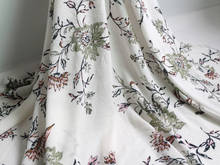 1 metro x 1.45 metro tecido de vestido retrô macio em viscose e popeline material floral 2024 - compre barato