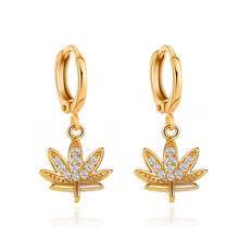 Trendy Women Fashion Crystal Tree Leaf Earrings for Women Elegant Dangle Earrings Jewelry Gifts 2024 - купить недорого