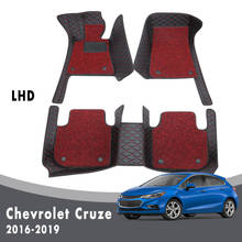 Alfombrillas impermeables para el suelo del coche, alfombras de lujo de doble capa con bucle de alambre para Interior del coche, para Chevrolet Cruze MK2 2019 2018 2017 2016 2024 - compra barato