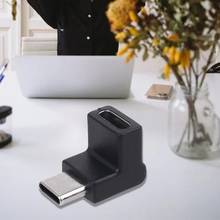 Прямой угол 90 градусов USB 3.1 Тип C папа-мама USB C конвертер адаптер 2024 - купить недорого
