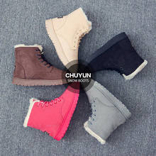 winter boots women 2022 warm fur plush insole suede casual shoes women boots lace-up botas mujer snow boots ladies shoes woman 2024 - buy cheap