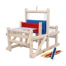 DIY Children Wooden Sewing Machine Weaving Loom Kit For Kids Weaving Toy Handmade Wool Hook Looms Household Textile Machine Mini 2024 - buy cheap